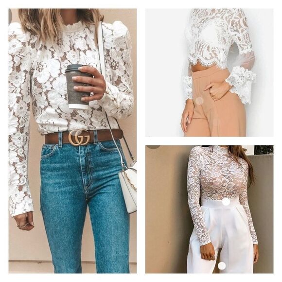 NWT lace top by Tobi belaro size large - Picture 5 of 9